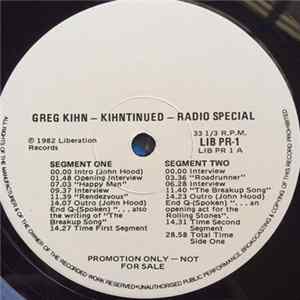 Greg Kihn - Kihntinued - Radio Special FLAC album