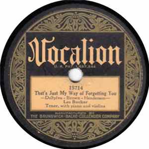 Les Backer - That's Just My Way Of Forgetting You / My Angel FLAC album