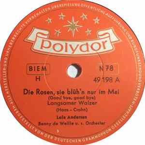 Lale Andersen, Benny De Weille U. S. Orchester - Die Rosen, Sie Blüh'n Nur Im Mai / Blaue Augen Voller Tränen FLAC album