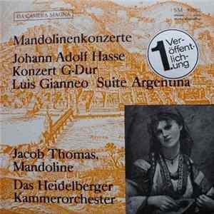 Johann Adolf Hasse / Luis Gianneo - Mandolinenkonzerte FLAC album
