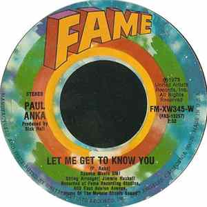 Paul Anka - Let Me Get To Know You / Flashback FLAC album