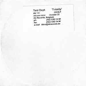 Test Dept. - Totality FLAC album
