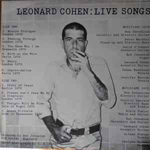 Leonard Cohen - Live Songs FLAC album