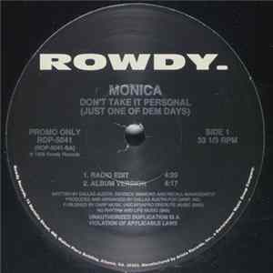 Monica - Don't Take It Personal (Just One Of Dem Days) FLAC album