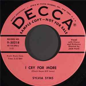 Sylvia Syms - I Cry For More FLAC album