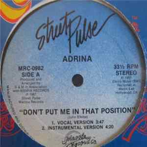 Adrina - "Don'T Put Me In That Position" FLAC album