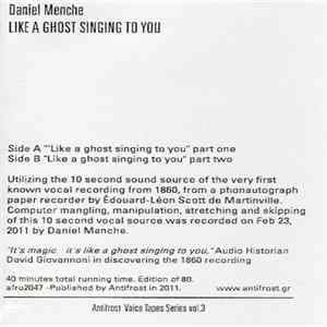 Daniel Menche - Like A Ghost Singing To You FLAC album
