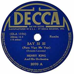 Henry King And His Orchestra - Say Si Si / Tabú FLAC album