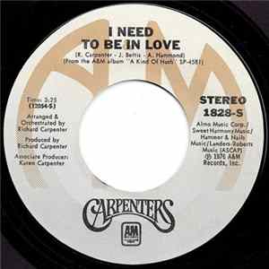 Carpenters - I Need To Be In Love FLAC album