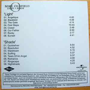 Mike Oldfield - Light + Shade FLAC album