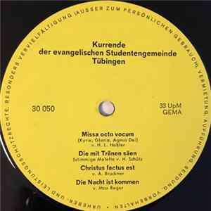 Evangelische Studentengemeinde Tübingen - Kurrende Der Evangelische Studentengemeinde Tübingen FLAC album