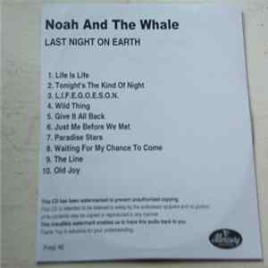 Noah And The Whale - Last Night On Earth FLAC album