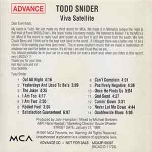 Todd Snider - Viva Satellite FLAC album