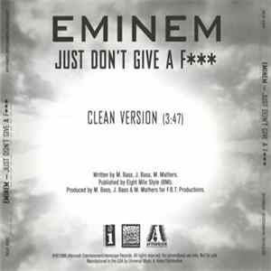 Eminem - Just Don't Give A F*** FLAC album