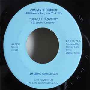 Shlomo Carlebach - Live 10/22/74 At The Lane Sound Cube N.Y.C. FLAC album