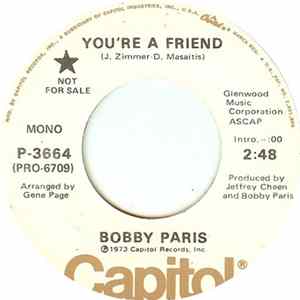 Bobby Paris - You're A Friend FLAC album