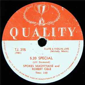 Spokes Mashiyane And Robert Cele - 5.20 Special / Ain't Got Blues FLAC album