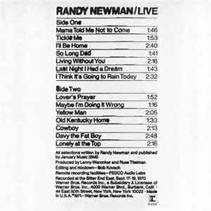 Randy Newman - Live FLAC album