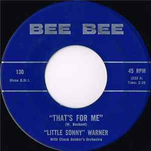 "Little Sonny" Warner With Chuck Booker's Orchestra - That's For Me FLAC album