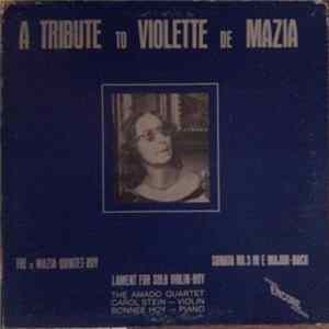 The Amado Quartet, Carol Stein , Bonnee Hoy - A Tribute To Violette De Mazia FLAC album