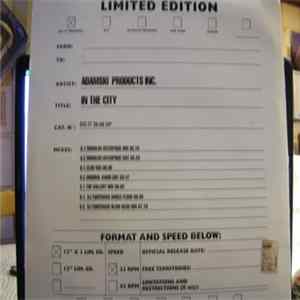 Adamski Products Inc. - In The City FLAC album