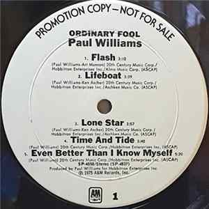 Paul Williams - Ordinary Fool FLAC album