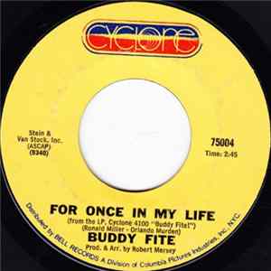 Buddy Fite - For Once In My Life / Glad Rag Doll FLAC album