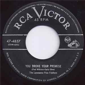 The Lonesome Pine Fiddlers - You Broke Your Promise / Nobody Cares (Not Even You) FLAC album
