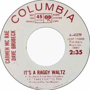 Carmen McRae, Dave Brubeck - It's A Raggy Waltz / Travellin' Blues FLAC album