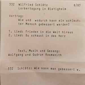 Wilfried Schlätz - Wie Und Wodurch Kann Ein Schlechter Mensch Gebessert Werden? FLAC album