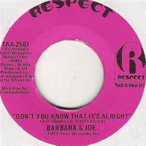 Barbara & Joe - You're Astounding/ Don't You Know That It's All Right FLAC album