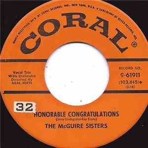 The McGuire Sisters - Honorable Congratulations FLAC album