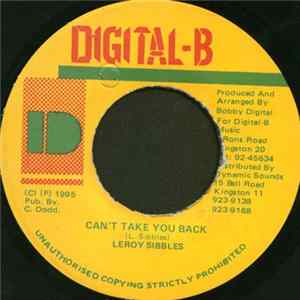 Leroy Sibbles - Can't Take You Back FLAC album